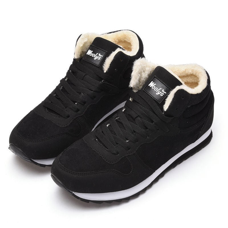 Couple Insulated Cotton-padded Shoes Snow Boots High-top Lightweight Inner Height Increase Extra Large Size 4748