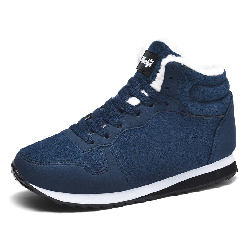 Couple Insulated Cotton-padded Shoes Snow Boots High-top Lightweight Inner Height Increase Extra Large Size 4748