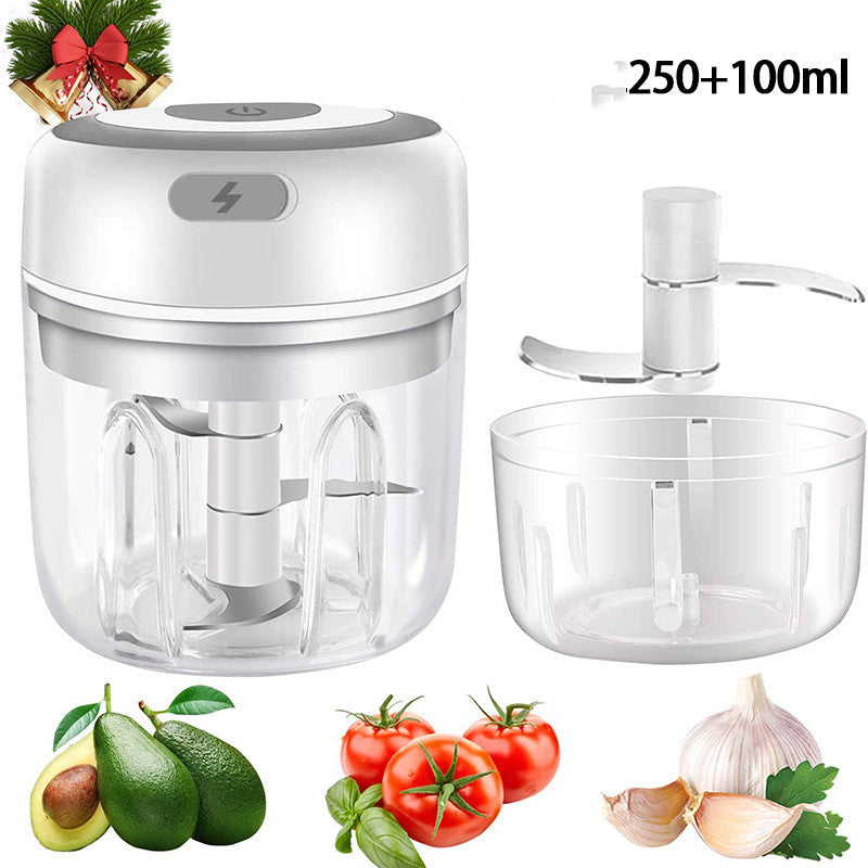USB Rechargeable Electric Garlic Chopper - Mini Food Processor for Garlic, Ginger & Vegetables