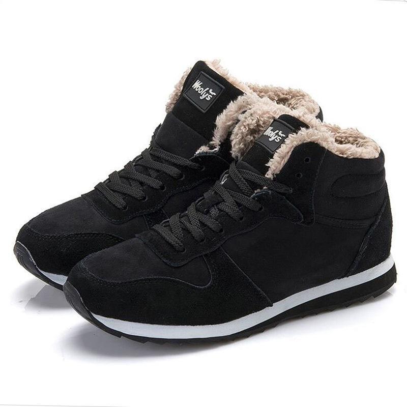Couple Insulated Cotton-padded Shoes Snow Boots High-top Lightweight Inner Height Increase Extra Large Size 4748
