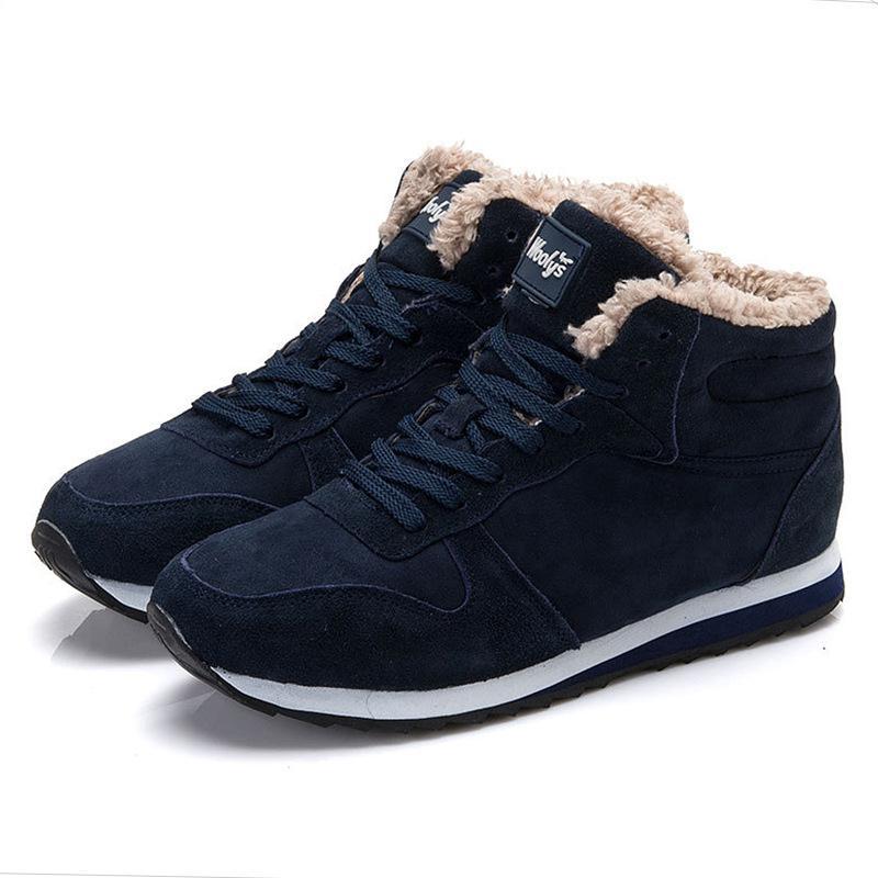 Couple Insulated Cotton-padded Shoes Snow Boots High-top Lightweight Inner Height Increase Extra Large Size 4748